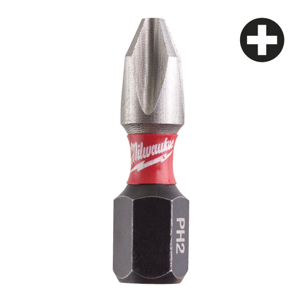 SHOCKWAVE - Thekendisplay SHOCKWAVE™  PH 2 x 25 mm (25-tlg.) - 10 Stück