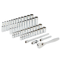 ¼″ Ratschen- und Steckschlüsseleinsatz Set metrisch & imperial (50-teilig)
