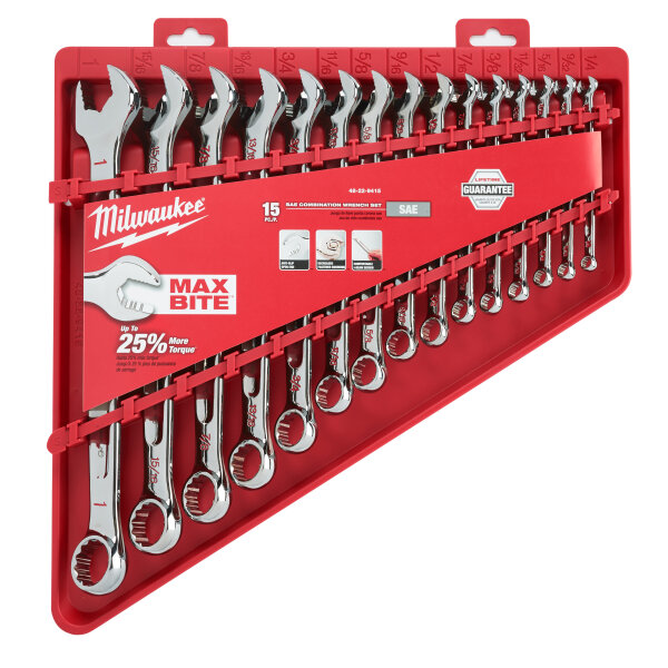 MAX BITE - MAX BITE™ Ratschen-Ring-Maulschlüssel Set imperial (15-teilig)