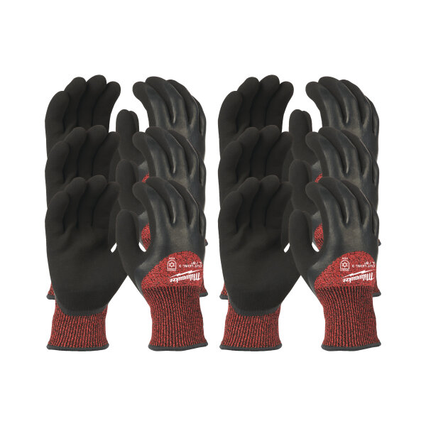 Kälte-Schnittschutzhandschuhe Klasse C Größe 9/L - 12er Pack
