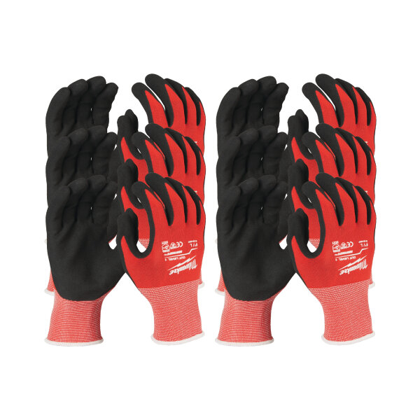 Schnittschutzhandschuhe Klasse A Größe 9/L - 12er Pack