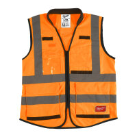 Warnschutzweste Premium orange Größe L/XL