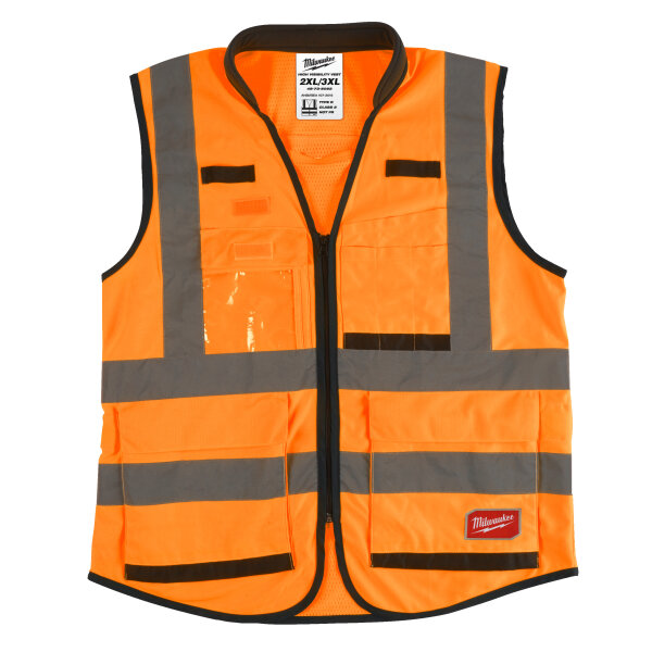 Warnschutzweste Premium orange Größe XXL/XXXL