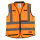 Warnschutzweste Premium orange Größe XXL/XXXL