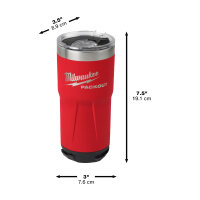 PACKOUT - PACKOUT™ Isolierbecher 600 ml mit Trinkdeckel transparent, rot