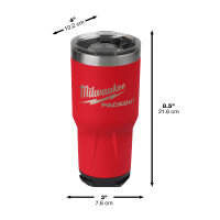 PACKOUT - PACKOUT™ Isolierbecher 900 ml mit Trinkdeckel transparent, rot