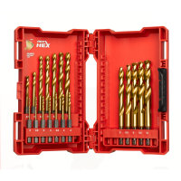 SHOCKWAVE Metallbohrer HSS-G RED HEX Titan 1/4"