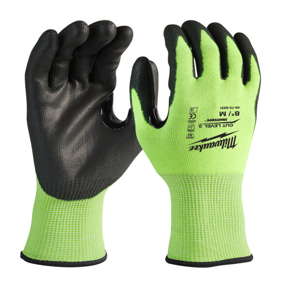 HI-VIS - Hi-Vis Schnittschutzhandschuhe Klasse C