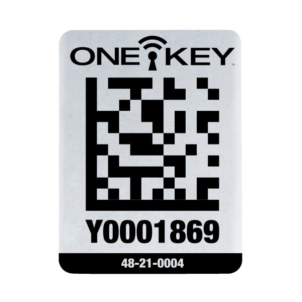 AIDTLM - Große Metall ONE-KEY™ QR-Code Sticker