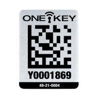 AIDTLM - Große Metall ONE-KEY™ QR-Code Sticker