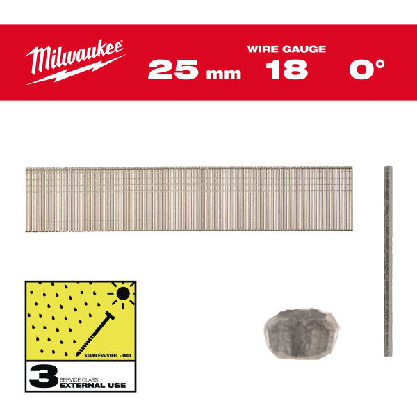 Stauchkopfnägel 18 G / 25 mm Edelstahl/rostfrei 5.000 Stück