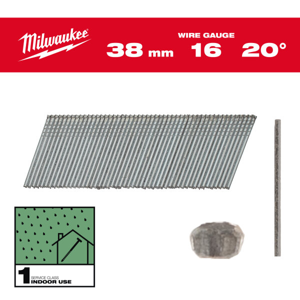 Stauchkopfnägel, 16 GA, 20°, dünner Stiftkopf