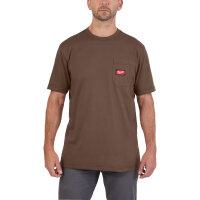 WTSSBR-XL - Arbeits-T-Shirt kurzärmlig braun