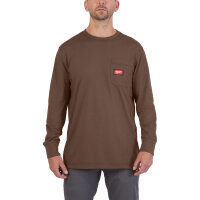 WTLSBR-XXL - Arbeits-T-Shirt langarm - braun