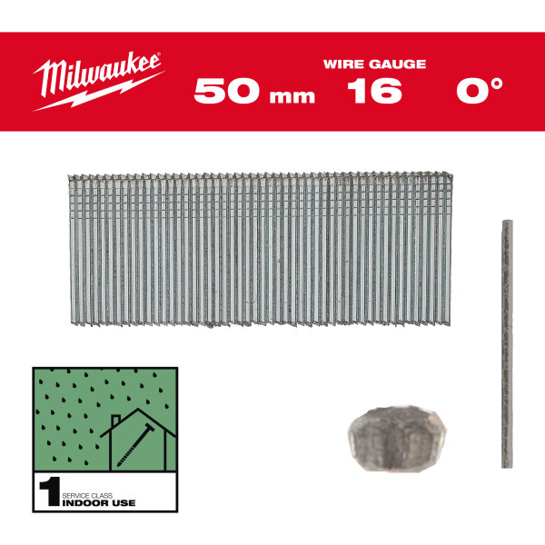 Stauchkopfnägel, 16 GA, 0° gerade, dünner Stiftkopf