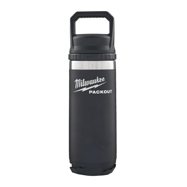 PACKOUT - PACKOUT™ Isolierflasche 530 ml mit Schraubdeckel, schwarz