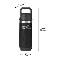PACKOUT - PACKOUT™ Isolierflasche 700 ml mit Schraubdeckel, schwarz