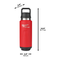 PACKOUT - PACKOUT™ Isolierflasche 1065 ml mit Schraubdeckel, rot