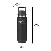 PACKOUT - PACKOUT™ Isolierflasche 1065 ml mit Schraubdeckel, schwarz