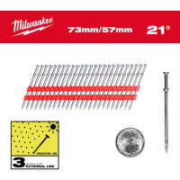 Duplex-Nägel 21° Rundkopf 57 mm / 73 mm - 2000 Stk.